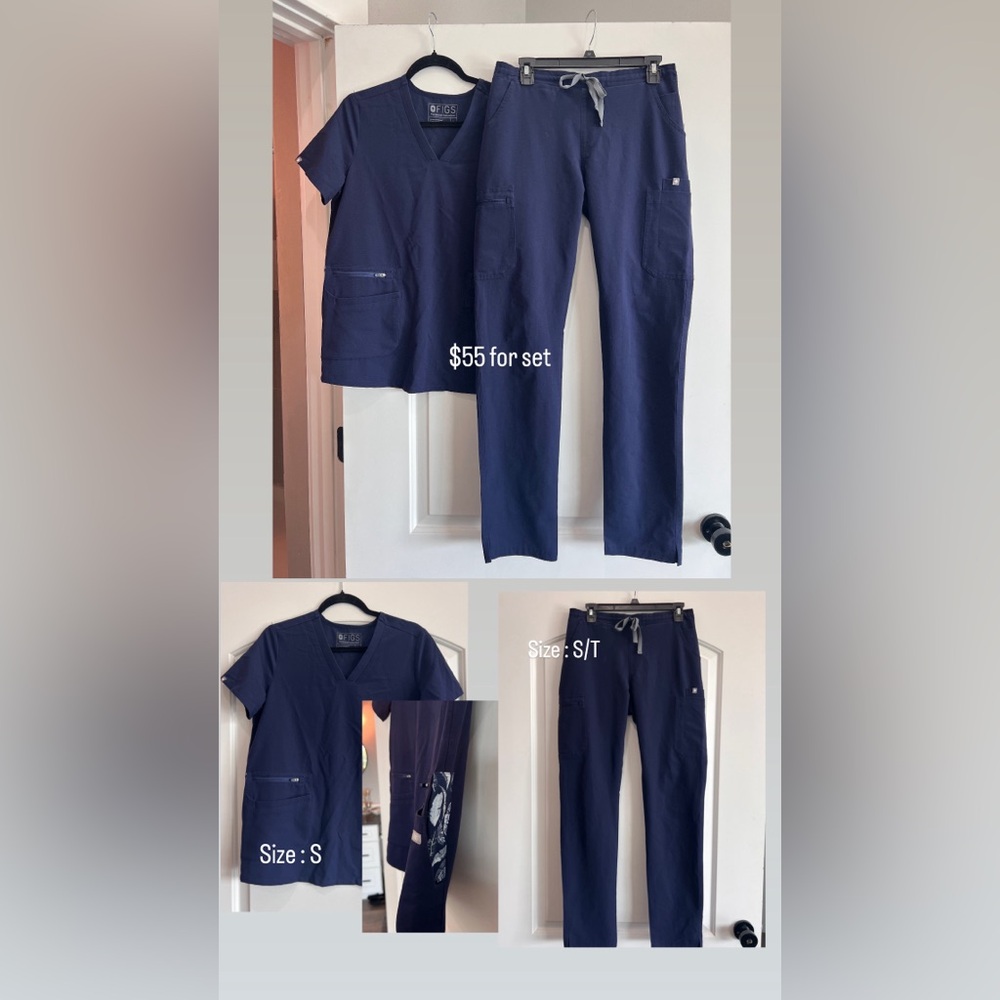 Figs Deep Blue Scrub Set